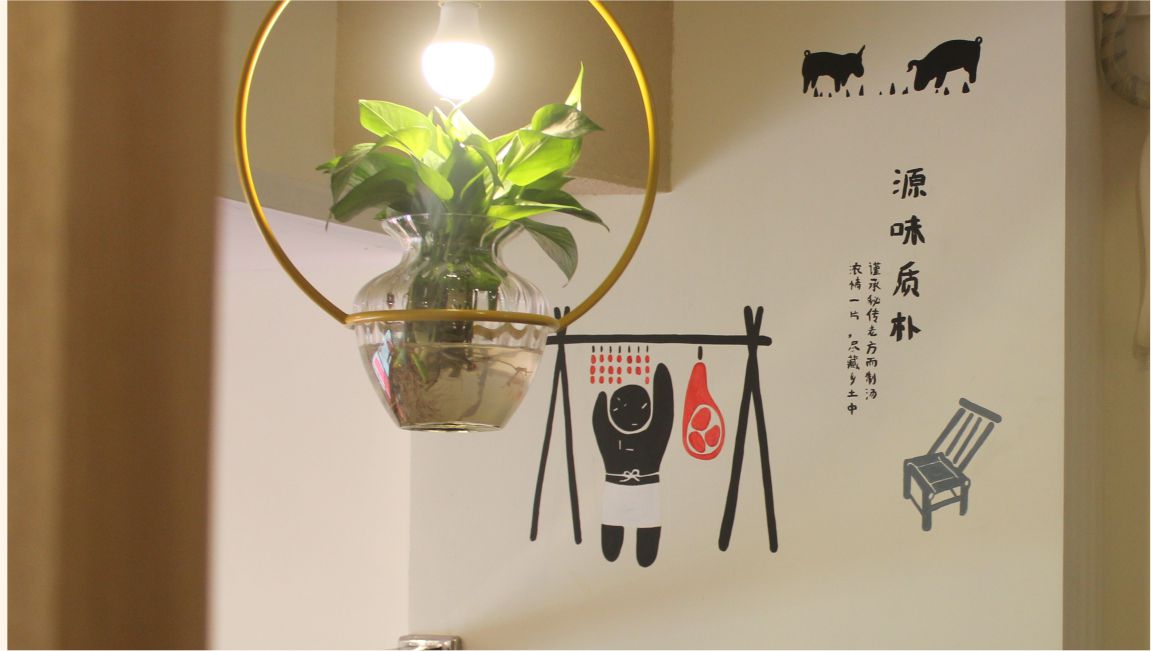 餐饮SI空间壁画实景